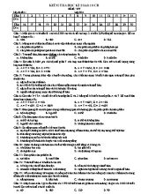 Đề kiểm tra học kì I môn Sinh học Lớp 10 (Ban cơ bản) - Mã đề 257